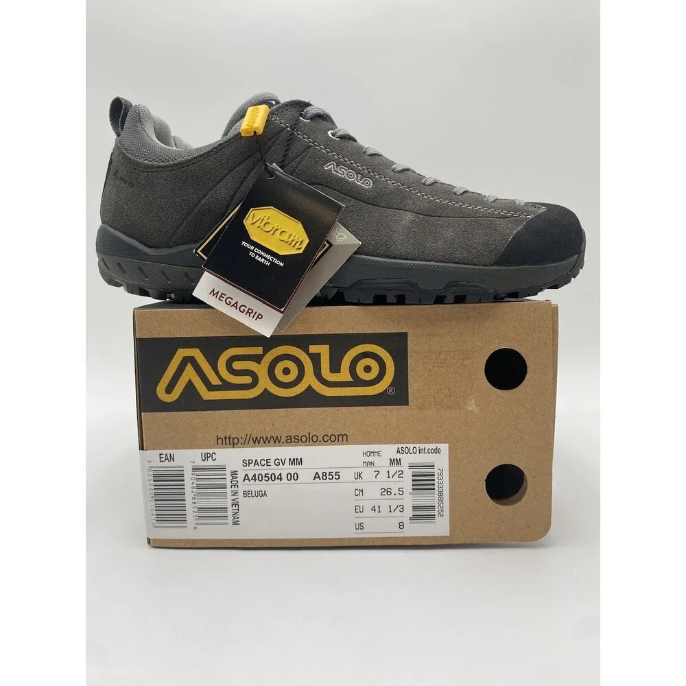 Asolo SPACE GV A40504-00/A855 Men's NEW Hiking Shoe Beluga US Size 8